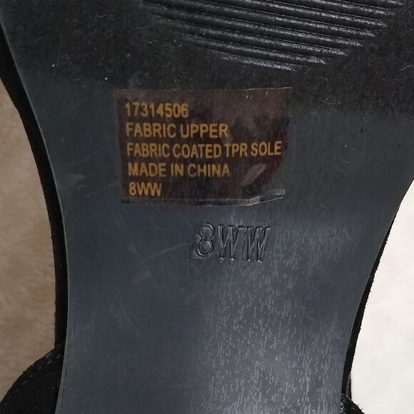 Torrid Black Faux Suede Platform Stiletto Heels Extra Wide 9WW - Picture 7 of 8